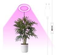 YOJZMA 1 Pacco Luce di Crescita per Piante, Luce LED a Spettro Completo per Piante da Interno con Timer Automatico 3/9/12 Ore, 3 Spettri Opzionali, 10 Livelli di Luminosità