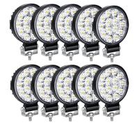 YOJZMA 10 pezzi 42W Mini LED Fendinebbia, 4 pollici LED Luce di lavoro 12V 24V Spot Flood Lampada di guida per fuoristrada camion barca pick-up SUV ATV UTV 4X4WD