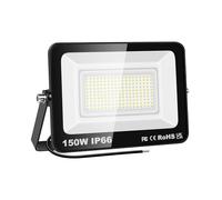 YOJZMA 150W LED Flood Light Outdoor, 15000LM Luci esterne 6000K Daylight White IP66 Luci di sicurezza impermeabili per giardino, garage, cortile, campo sportivo, patio, vialetto portico