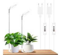YOJZMA 2 Pacco Luce di Crescita per Piante, Luce LED a Spettro Completo per Piante da Interno con Base, Timer Automatico 3/9/12 Ore, 3 Spettri Opzionali, 10 Livelli di Luminosità