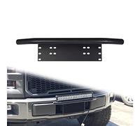 YOJZMA 23 Pollici Barra Paraurti Universale Nera, Supporto per Targa e Montaggio Barra Luminosa per Paraurti Anteriore, Supporto per Guida Offroad, Luci LED da Lavoro e Fendinebbia