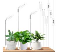 YOJZMA 3 Pacco Luce di Crescita per Piante, Luce LED a Spettro Completo per Piante da Interno con Base, Timer Automatico 3/9/12 Ore, 3 Spettri Opzionali, 10 Livelli di Luminosità