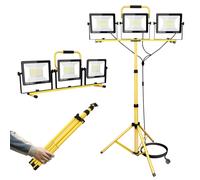YOJZMA 3 x 100W LED Faretto da cantiere con treppiede, 30000LM 175V a 265V IP66