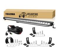 YOJZMA Barra LED sottile da 33 pollici 84cm 90W, singola riga, fasciamo spot 9000 lumen, con cavo connettore DT 16AWG, luce da lavoro per veicoli offroad, camion, auto, SUV, ATV, UTV, 4x4