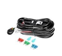 YOJZMA Kit Cavo Barra LED 12V 40A 18AWG con Interruttore ON/OFF, Relè, Fusibile a Lama - Cablaggio per Fari Fendinebbia, Veicoli Off-Road, ATV, SUV e Camion（per 1 luce)