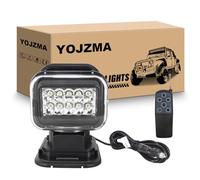 YOJZMA Proiettore LED 3D 50W, Faretto telecomandato girevole a 360 gradi 12V 24V Faro da lavoro LED con base magnetica, Adatto per barche, illuminazione di emergenza, caccia in fattoria
