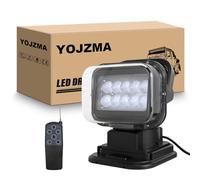 YOJZMA Proiettore LED 5D 50W, Faretto telecomandato girevole a 360 gradi 12V 24V Faro da lavoro LED con base magnetica, Adatto per barche, illuminazione di emergenza, caccia in fattoria