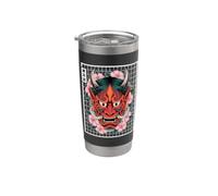 Yokai Oni Face Devil - Maschera per tatuaggi giapponesi Bicchiere termico in acciaio inox doppia parete
