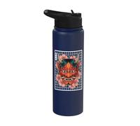 Yokai Oni Face Devil - Maschera per tatuaggi giapponesi Stainless Steel Insulated Water Bottle
