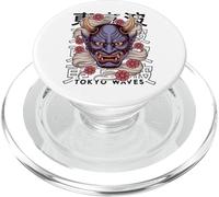 Yokai Oni Maschera Diavolo Giapponese Demone Tattoo Oni Mask PopSockets PopGrip per MagSafe