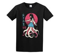 Yokai School Girl Graphic Tee Shirt for Mens Black M