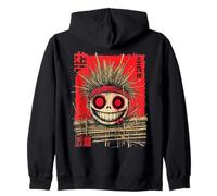 Yokai Voodoo Horror Japan Backprint Streetwear Art Felpa con Cappuccio