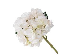 Yokawe Fiori di ortensie Artificiali Fiori di Stoffa di ortensie finte per centrotavola di Nozze Mazzi di Fiori Decorazioni Floreali Fai-da-Te Decorazione Domestica con steli Latte Bianco