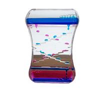 Yokawe Liquid Motion Timer - Liquid Motion Bubble Timer Drip Oil Colorful Hourglass Home Office Desk Decor Kids Toy Regalo di Compleanno Blu + Rosa
