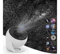 Yokgrass Proiettore a stella, planetario, luce notturna con 13 dischi di ricambio, ampia area di proiezione, immagine HD con sistema solare, costellazione luna, per bambini e adulti, camera da letto a
