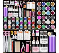 Yokilly Acrilico Per Unghie Kit,Polvere Acrilica Unghie Con Colori Rosa Bianco Trasparenti,Kit Per Unghie Professionali In Acrilico Per Principianti L'allungamento Delle Unghie