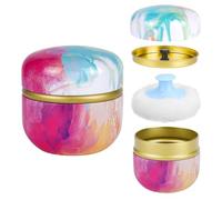 Yokilly Piumino per Borotalco per Bambini: Contenitore di Polvere con Puff Cipria - Scatola da Viaggio per Talco e Cipria del Corpo (Senza Polvere) (Colorato)