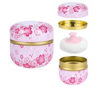 Yokilly Piumino per Borotalco per Bambini: Scatola Di Borotalco con Puff Cipria - Contenitore per la Talco del Corpo da Viaggio per Talco e Cipria (Senza Polvere) (Rosa)