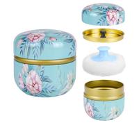 Yokilly Piumino per Borotalco per Bambini: Scatola Di Borotalco Polvere con Puff Cipria - Contenitore per la Talco Polvere del Corpo da Viaggio per Talco e Cipria (Senza Polvere) (Verde)