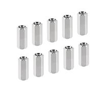 YOKIVE 10pz M3 Distanziatori, Ottone Esagonale PCB Distanziatori Dadi, Mantieni Altezza Uniforme, Ottimo per Scheda Madre, Circuito Scheda, Elettronica (Tono Argento, 10 mm)