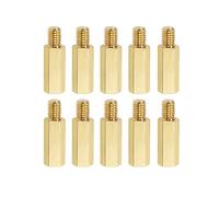 YOKIVE 10pz M6 Distanziale Viti, Ottone Esagonale PCB Distanziali, Mantiene Altezza Coerente, Ottimo per Scheda Madre (Oro Tono, 20mm+8mm)