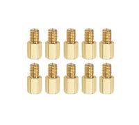 YOKIVE 10pz M6 Distanziale Viti, Ottone Esagonale PCB Distanziali, Mantiene Altezza Consistente, Ottimo per Scheda Madre (Tonalità oro, 10mm+8mm)