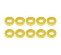 YOKIVE 10pz Toroide Nucleo, Ferrite Induttanze cerchio Ferro Polvere Induttore Ferrite cerchi, Buono per Potenza Trasformatori (Giallo Bianco, 33,7 mm x 19,3 mm x 11,3 mm)