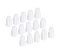 YOKIVE 15pz Tappi in silicone Gomma, Tappi conici con Resistenza alle alte temperature | Proteggi Foro, Ottimo per Lab Industria (Bianco, 7/16" a 43/64")