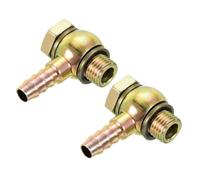YOKIVE 2 Pezzi Raccordi A Gomito Con Filetto M14x1.5 Maschio, Adattatore A Innesto Per Tubi, Ideale Per Gas, Acqua, Olio, Condotte Carburante (Oro, 10-mm)