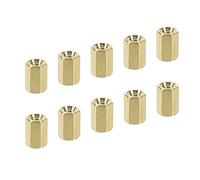 YOKIVE 20pz M2.5 Distanziatori, Ottone Esagonale PCB Distanziatori Dadi, Mantieni Altezza Uniforme, Ottimo per Scheda Madre, Circuito Scheda, Elettronica (Oro Tono, 5mm)