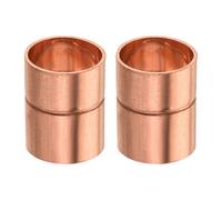 YOKIVE 2pz Accoppiamento Rame, Raccordo Dritto Rame per Saldatura Giunto Connettore Adattatore, Ottimo per Hvac, Condizionatore d'Aria (1/2" Id)