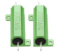 YOKIVE 2pz Alluminio Custodia Resistenza, Ufficio LED Convertitore Sostituzione Filo Avvolto Resistenza, Ottimo per Ogni giorno Utilizzi (Verde, 50W 22 Ohm)