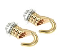 YOKIVE 2pz Lega M10 Soffitto Gancio, Placca Sospensione Apparecchi Gancio | Sospeso Lampadario Luce, Ottimo per Casa (Champagne Oro, 0.91x1.22-)