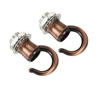 YOKIVE 2pz Lega Soffitto Gancio, Sospensioni Lampade Appendini | Sospeso Lampadario Luce Lanterne, Grande per Cucina, Casa (Rosso Bronzo, 0.87x1. 1 pollice)