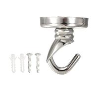 YOKIVE 2pz Lega Soffitto Gancio, Viti Supporto Aperto Gancio con Base Rotonda | Lampadario a sospensione Luce, Ottimo per Cucina, Casa (Argento, 1,26x1,54 pollici)