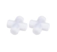 YOKIVE 2pz Magnetico Agitatore Barra, PTFE Rivestito Croce Tipo Agitatore | Ottimo per Laboratorio Liquido Soluzione Agitazione Miscelazione(Bianco, 0.39")
