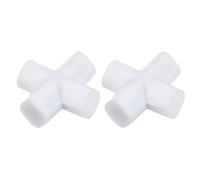 YOKIVE 2pz Magnetico Mescolare Barra, PTFE Rivestito Croce Tipo Agitatore Ottimo per Laboratorio Liquido Soluzione Mescolamento Miscelazione (bianco, 0,79 pollici)