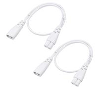 YOKIVE 2pz T5 LED Tubo Cavo, Maschio a Femmina 2 Perno Prolunga Cavo, Plug e Play, Eccezionale per Integrato LED Tube (Bianco, 50cm / 1,64 piedi)