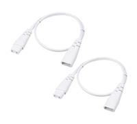 YOKIVE 2pz T5 LED Tubo Cavo, Maschio a Femmina 2 Pin Prolunga Cavo, Collega e Riproduci, Ottimo per LED Integrato Tubo Fissaggio (Bianco, 50cm / 1,64 piedi)