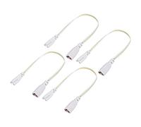 YOKIVE 4pz T5 T8 LED Tubo Connettore Cavo, Prolunga Cavo con Doppio Terminale Connessione Leggeri Tubi, Eccezionale per LED Integrato Tubi (Bianco, 0.98-Feet)