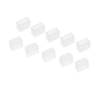 YOKIVE 50pz Silicone Tappo, LED Tubo Striscia Estremità Tappo Copertura Impermeabile con 2 Fori, Ottimo per Ufficio, Casa (Bianco, Vestibilità per 3528 8 mm Largo Striscia)