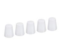 YOKIVE 5pz Silicone Gomma Tappi, Conici Tappi con Alta Temperatura Resistenza | Protezione Foro, Ottimo per Lab Industria (Bianco, 17mm a 23mm)