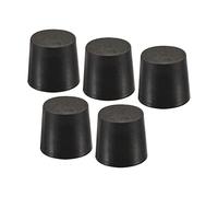 YOKIVE 5pz Tappi in gomma, Tappi conici con Alta temperatura Resistenza Protezione Foro, Eccezionale per Laboratorio Fabbrica (Nero, 26mm a 31mm)