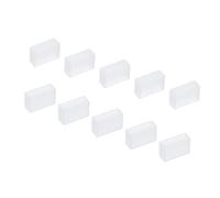 YOKIVE 60pz Silicone Tappi, LED Tubo Striscia Estremità Tappo Copertura Impermeabile con 2 Fori, Ottimo per Ufficio, Casa (Bianco, Adatto per 3528/2835/3014 12mm Striscia Larga)
