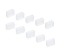 YOKIVE 60pz Silicone Tappi, LED Tubo Striscia Estremità Tappo Copertura Impermeabile con 2 Fori, Ottimo per Ufficio, Casa (Bianco, Adatto per 3528/2835/3014 10 mm Striscia Larga)