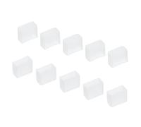 YOKIVE 60pz Silicone Tappi, LED Tubo Striscia Terminale Tappo Copertura Impermeabile, Ottimo per Ufficio, Casa (Bianco, Vestibilità per 3528/2835/3014 Striscia larga 8 mm)