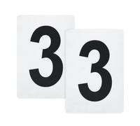 YOKIVE Adesivo Pavimento Numero 3 Grande 26x18cm 2 Pezzi | Bianco su Nero, Antiscivolo, PVC Resistente all'Acqua, Adesivo da Applicare, per Ufficio Parcheggio Magazzino Ingresso