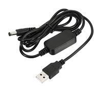 YOKIVE DC 5V a DC 12V USB Step Up Tensione Convertitore 9W 2A Nero | Cavo Alimentazione con DC Jack 5,5mm x 2,1mm, Ottimo per Router, fotocamera, Auto Guida Registratore, 9W 2A