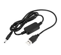 YOKIVE DC 5V a DC 12V USB Step Up Tensione Convertitore, Cavo Alimentazione con DC Jack 3,5mm x 1,35mm,Ottimo per Router,Fotocamera, Auto Guida Registratore (Nero, 12W 2A)