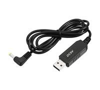 YOKIVE DC 5V a DC 9V USB Step Up Tensione Convertitore, Cavo Alimentazione con DC Gomito Jack 4,0 mm x 1,7 mm, Ottimo per Router, Auto Guida Registratore (Nero, 6W 1A)